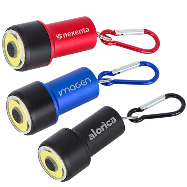 Mini COB Flashlight with Carabiner Thumbnail